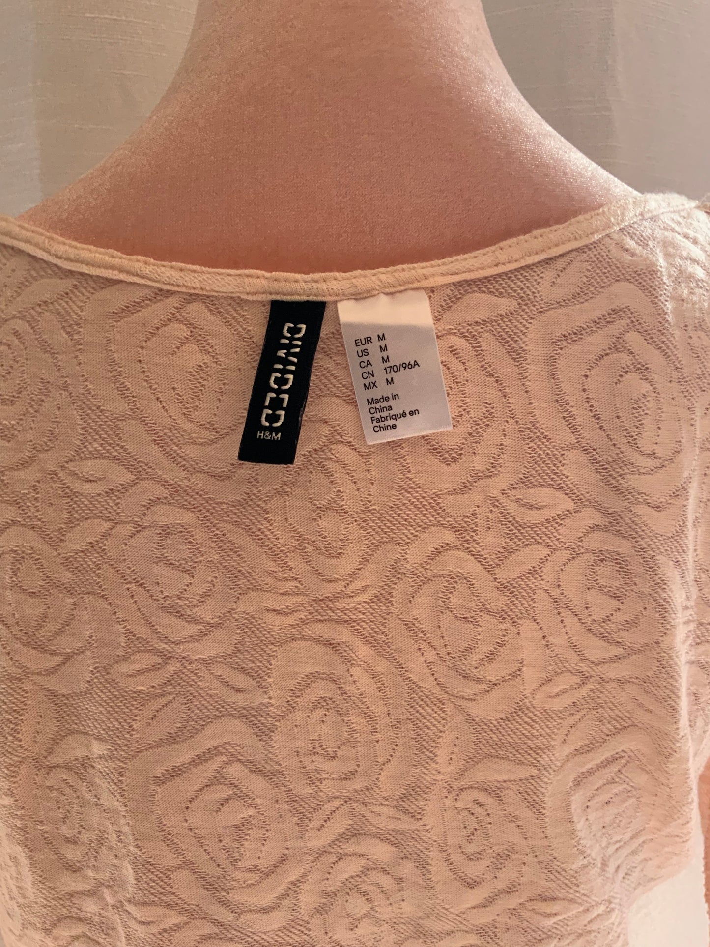 H&M PINK FLORAL CROP TOP