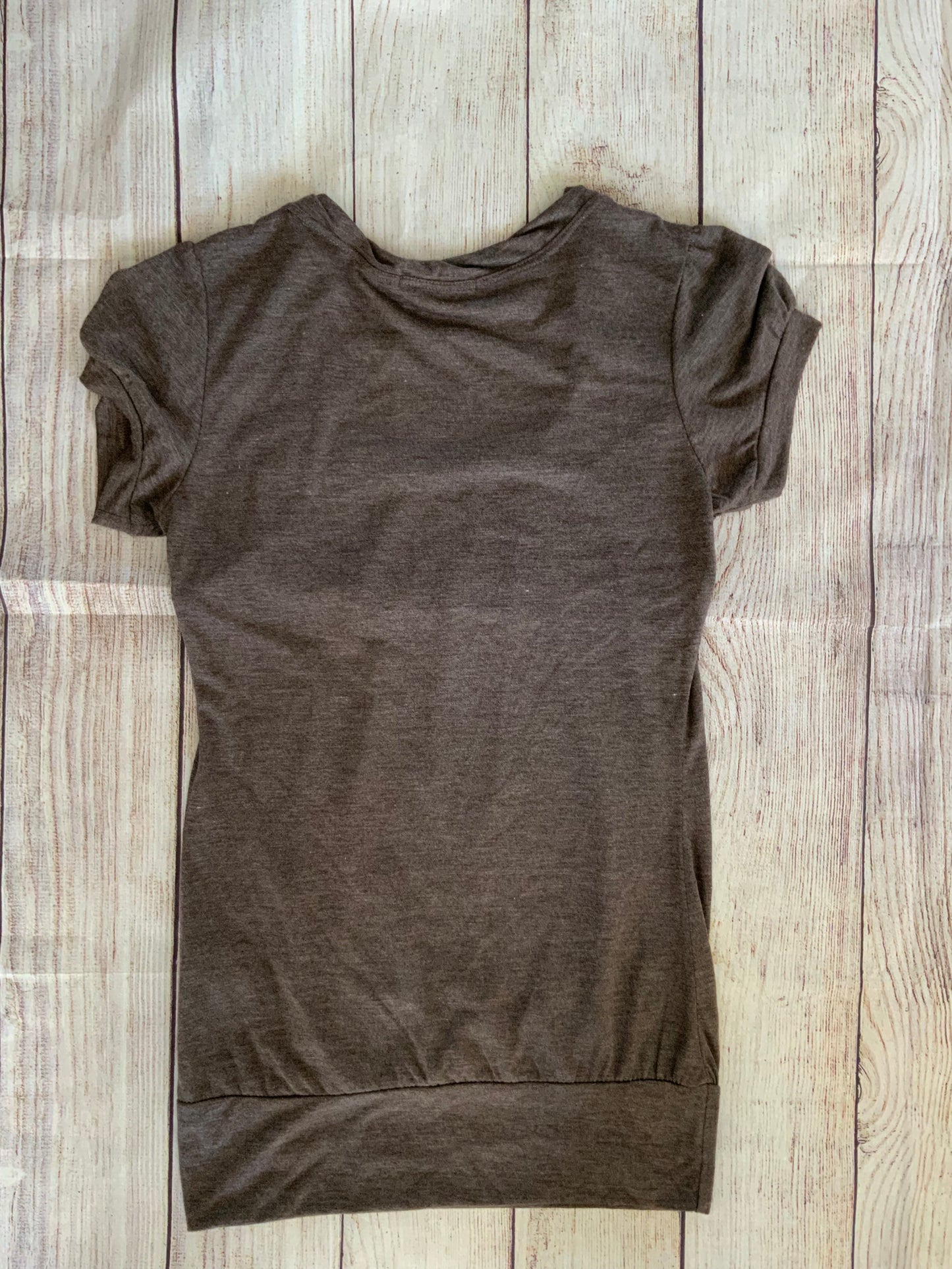 NWT Papaya Brown With Flower Detail Top