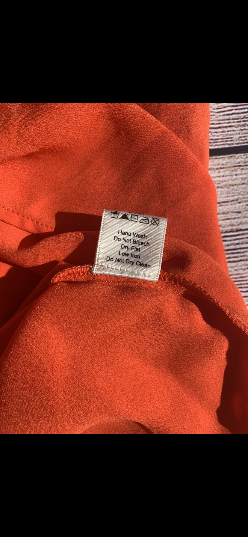 Iris Basic Los Angeles Orange Top with Gold Detail