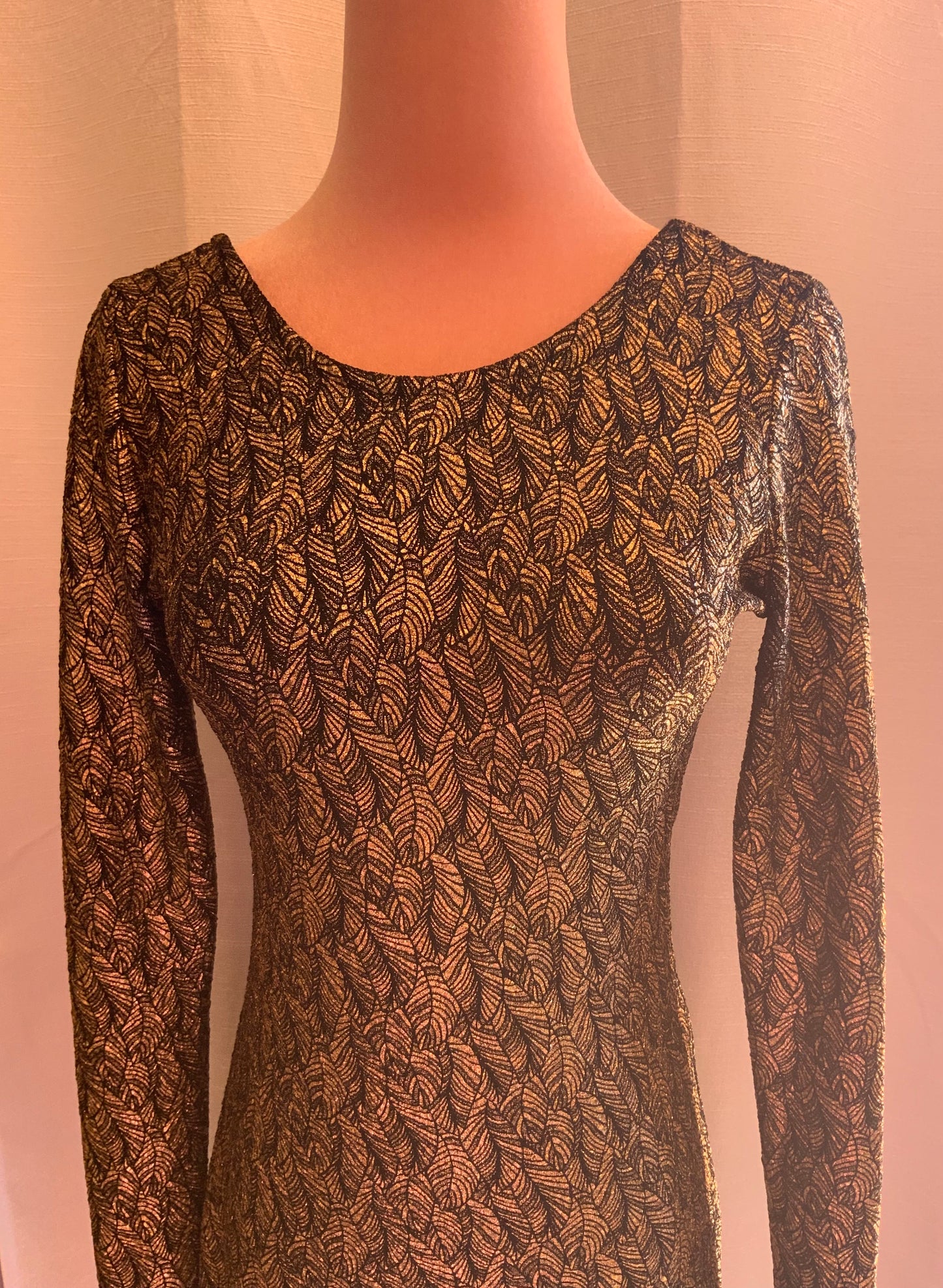 HAUTE MONDE GOLD LEAF DRESS
