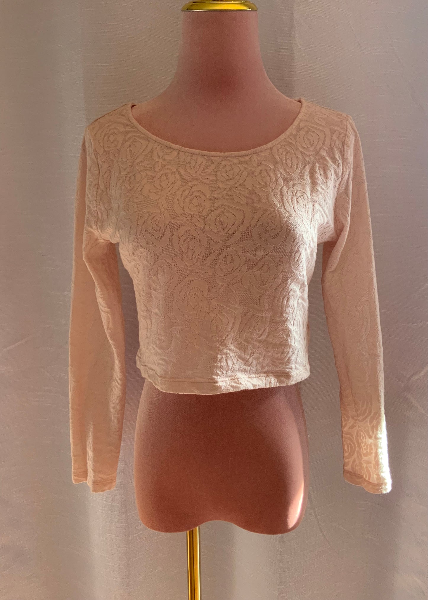 H&M PINK FLORAL CROP TOP
