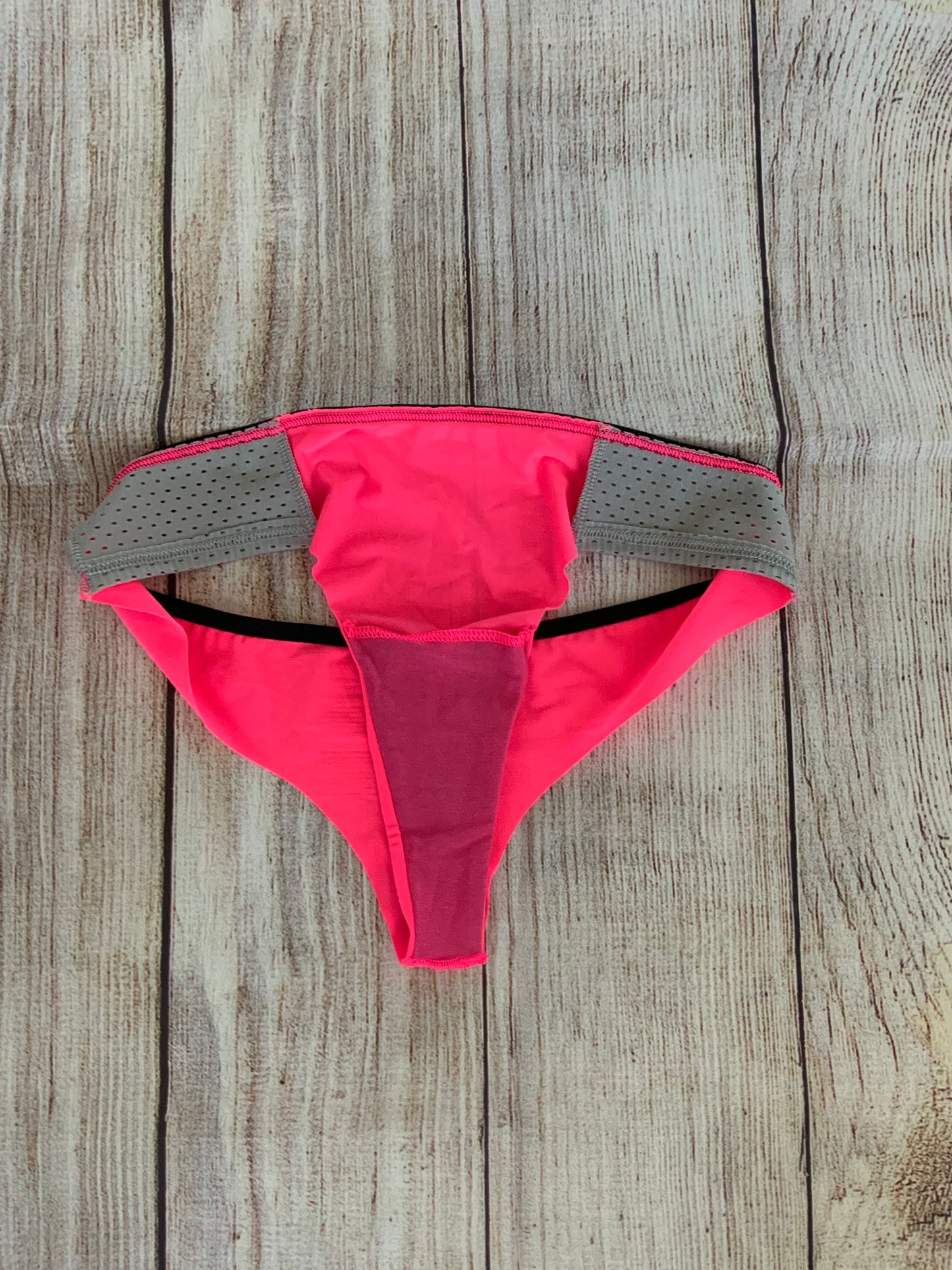 NWT Pink Victoria’s Secret Pink And Gray Thong