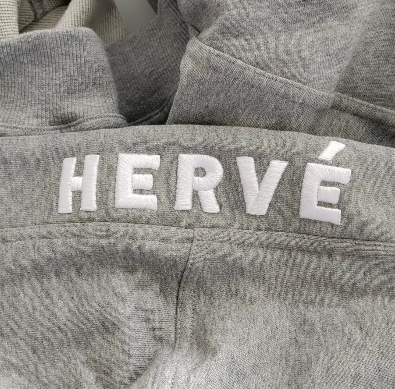 Herve by Herve Leger Cropped Hooded Sweatshirt