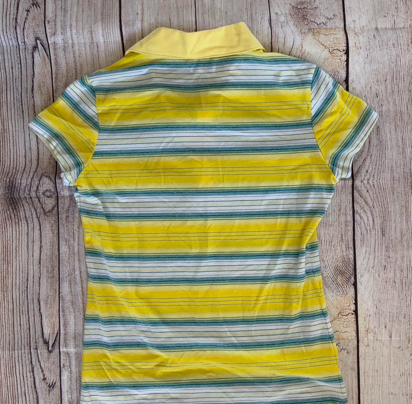 Southpole yellow and turquoise polo shirt