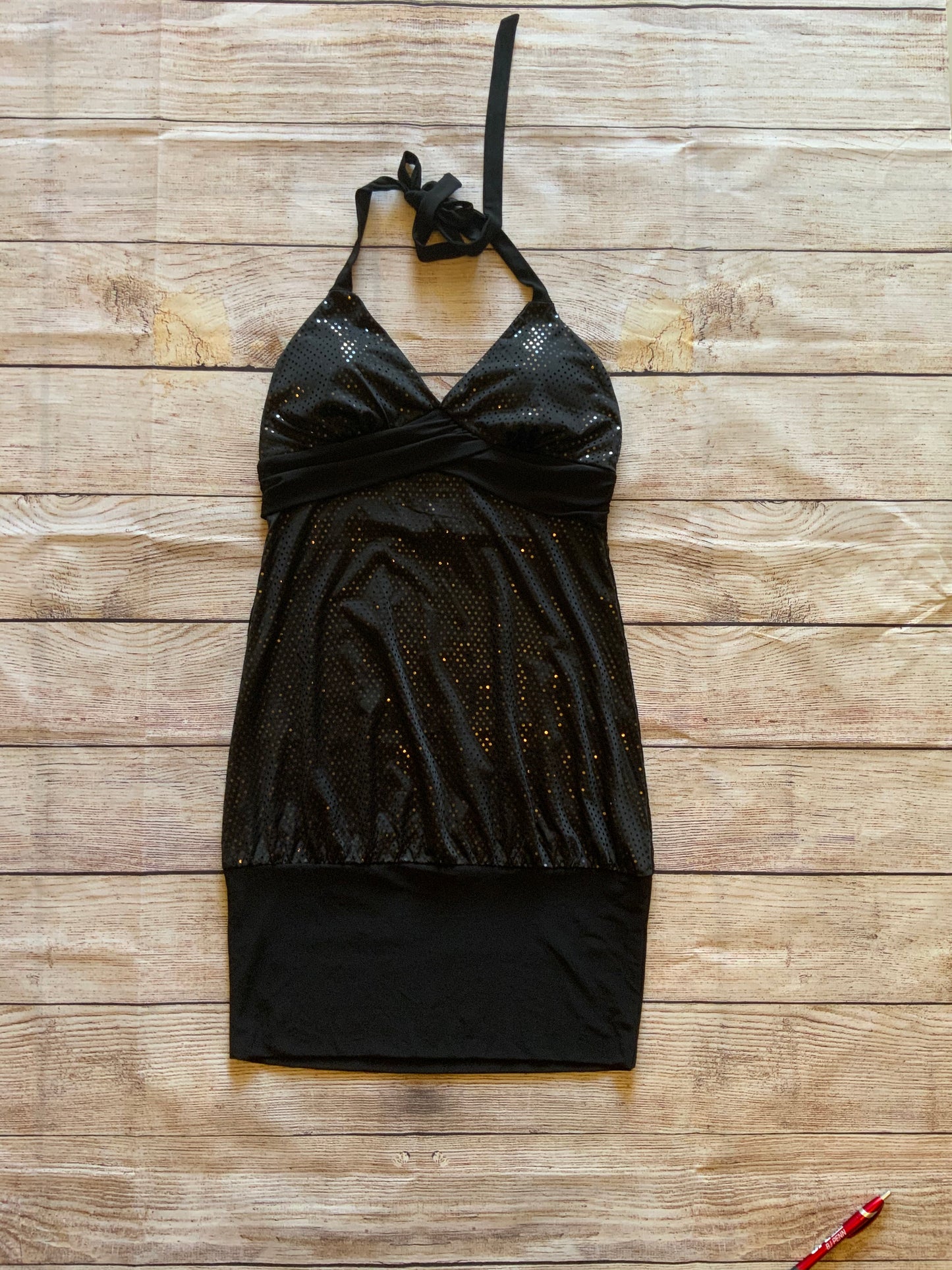 NWT Wet Seal Black And Sequence Halter Top