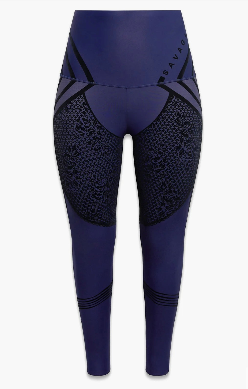 Savage X Fenty Sport Ocean Cavern Blue Leggings Size Small (US 4-6)