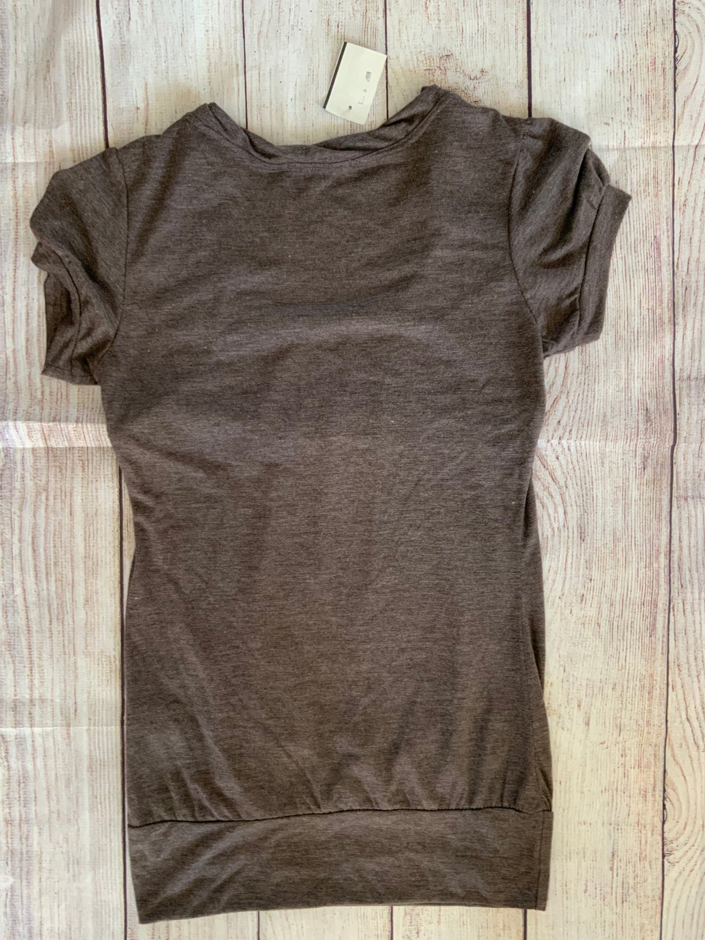 NWT Papaya Brown With Flower Detail Top