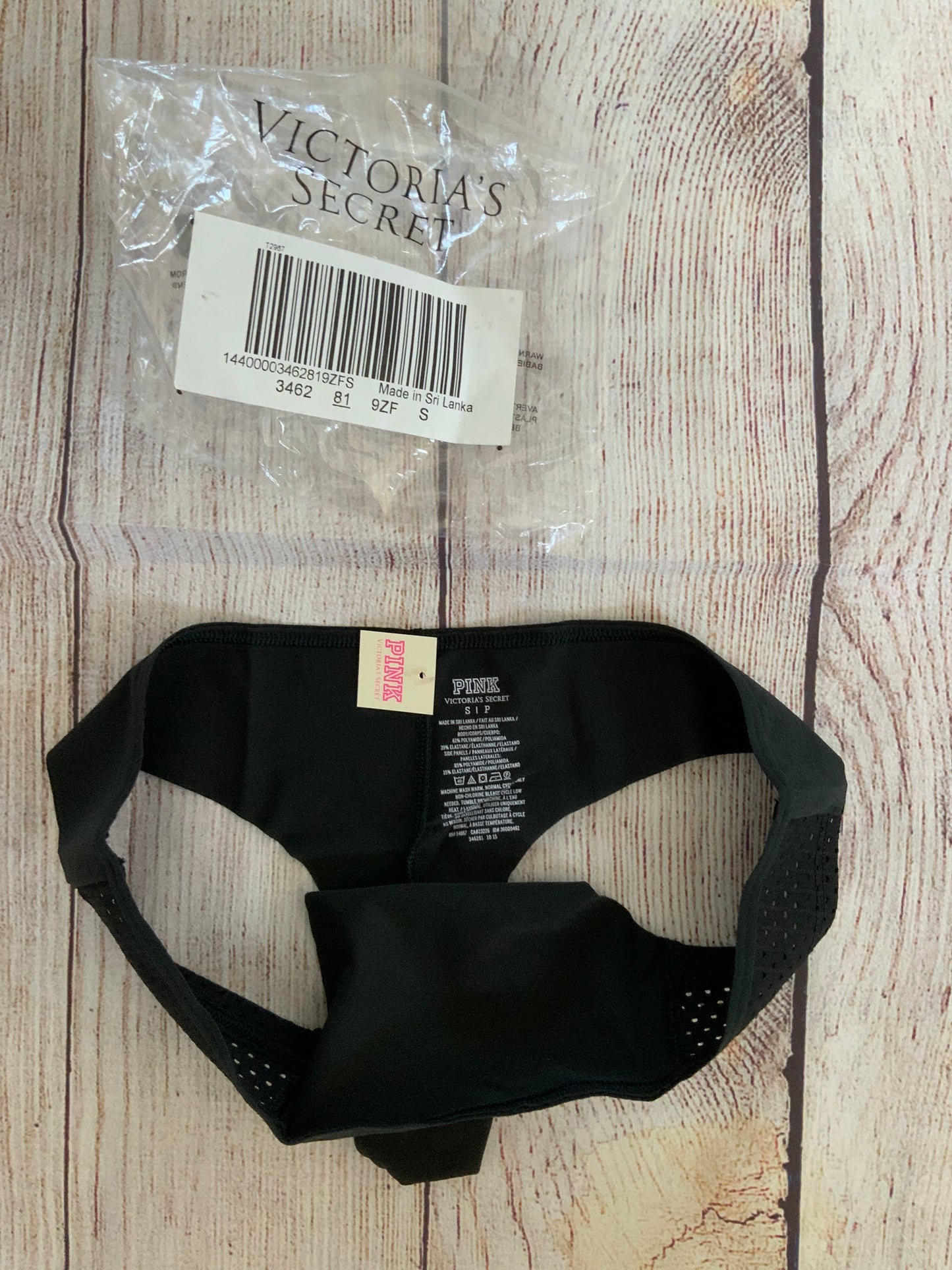 NWT Pink By Victoria’s Secret Black Thong