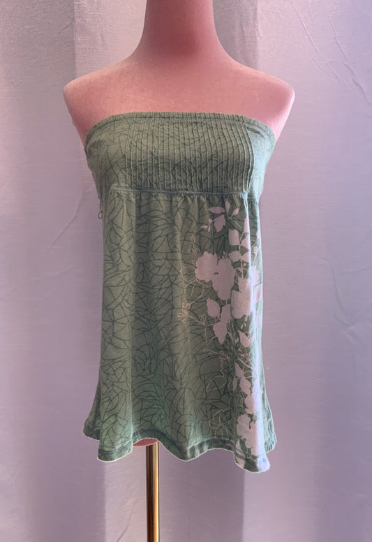 A&F GREEN FLORAL TOP