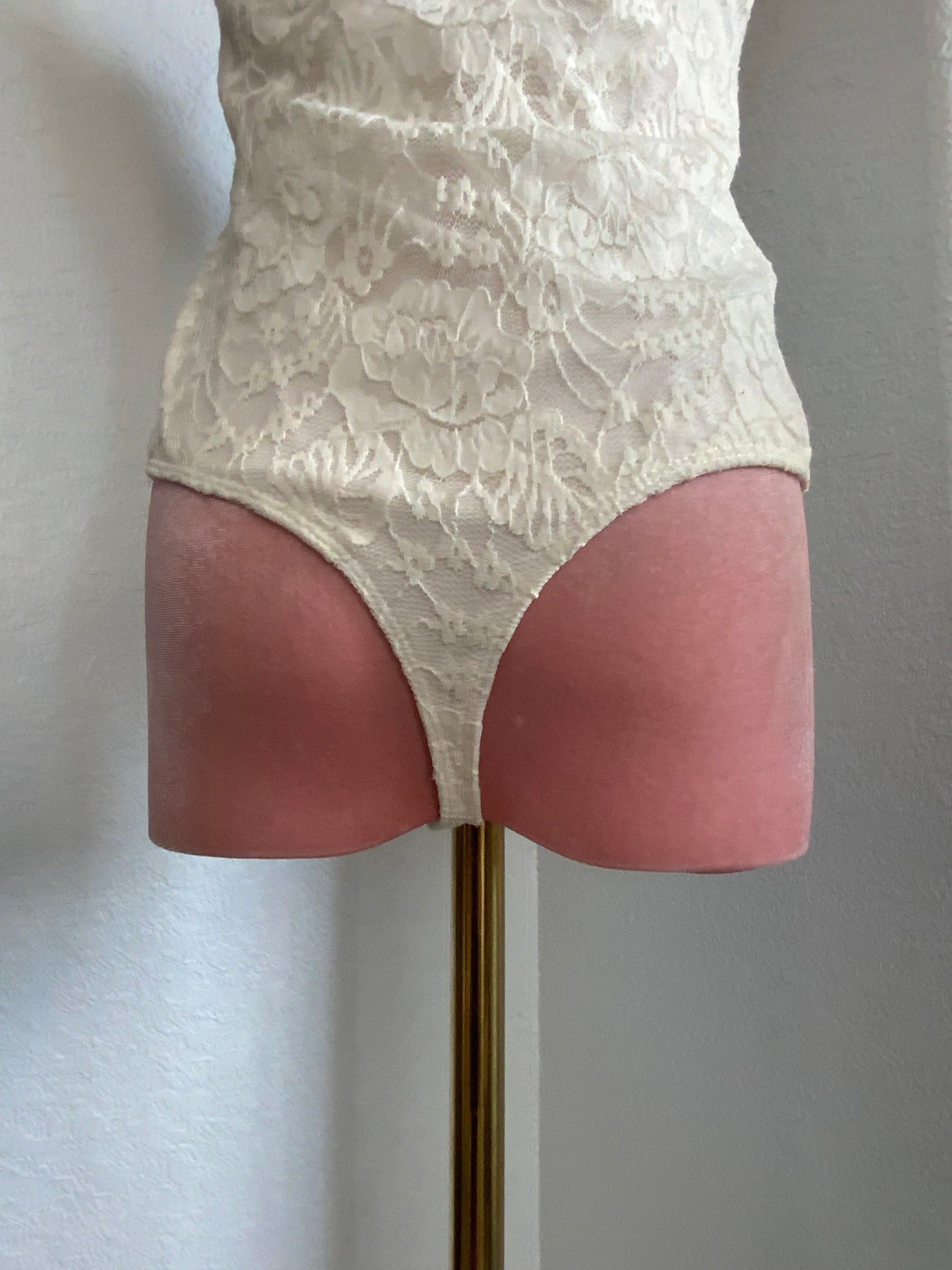 Express One Eleven Ivory Lace Bodysuit