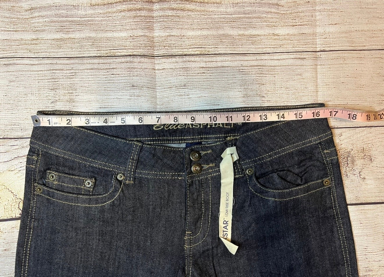 BLUE ASPHALT ROXSTAR LOW RISE BOOT JEANS SIZE 11