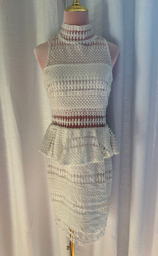 CHARLOTTE RUSSE “LE FEMME” WHITE DRESS