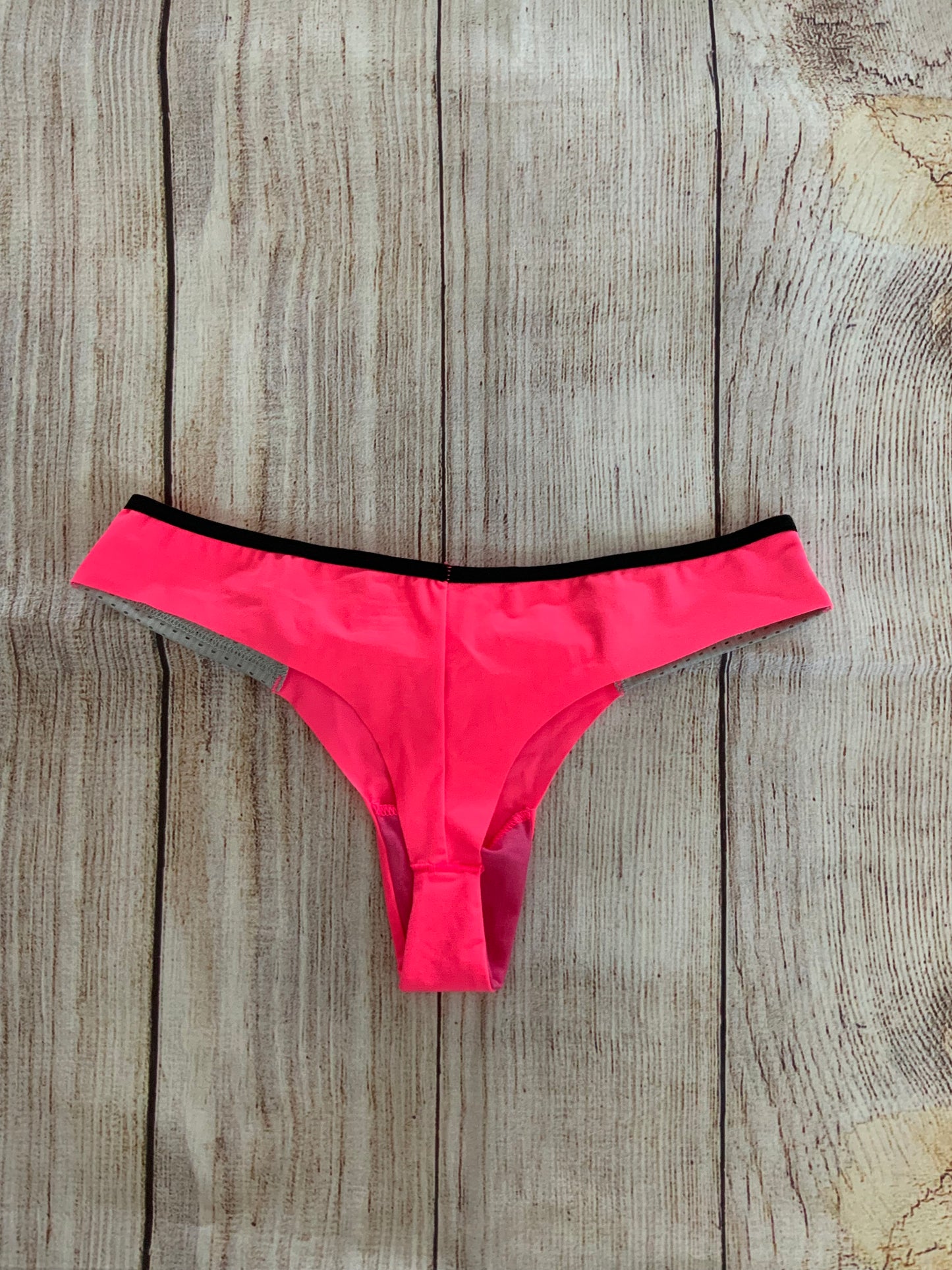 NWT Pink Victoria’s Secret Pink And Gray Thong