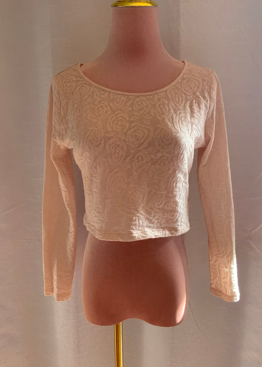 H&M PINK FLORAL CROP TOP