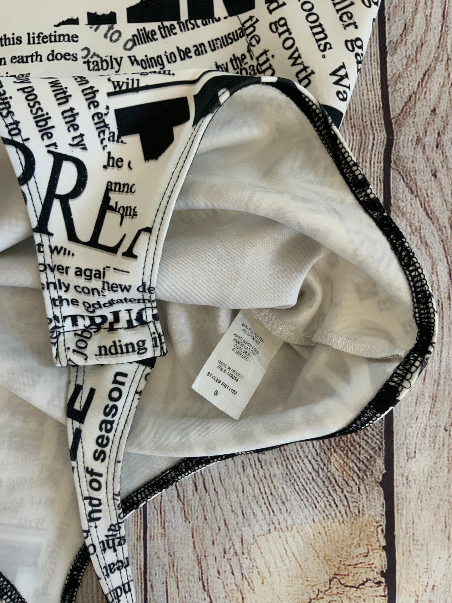 Windsor Fashion Newspaper Bodysuit