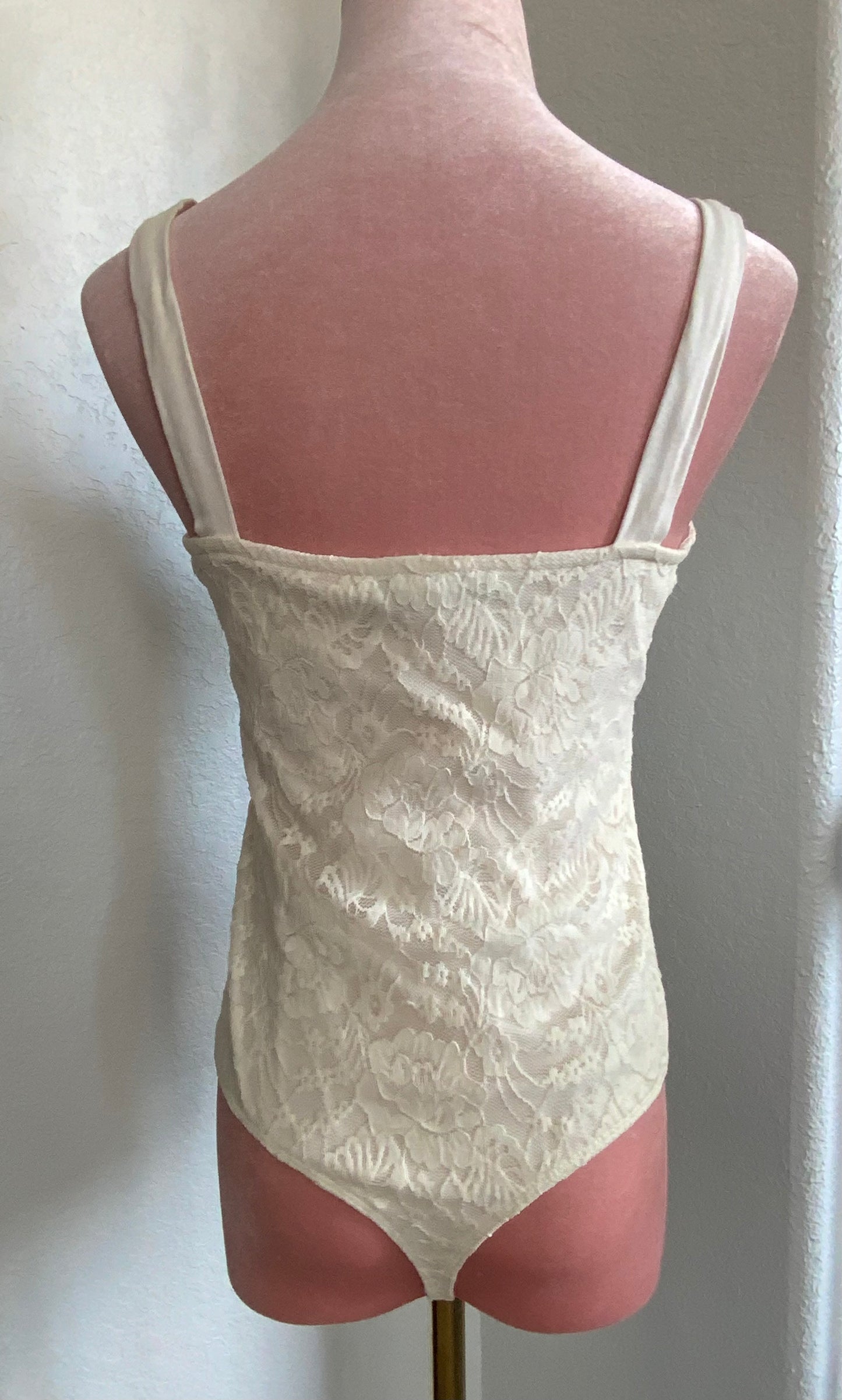 Express One Eleven Ivory Lace Bodysuit