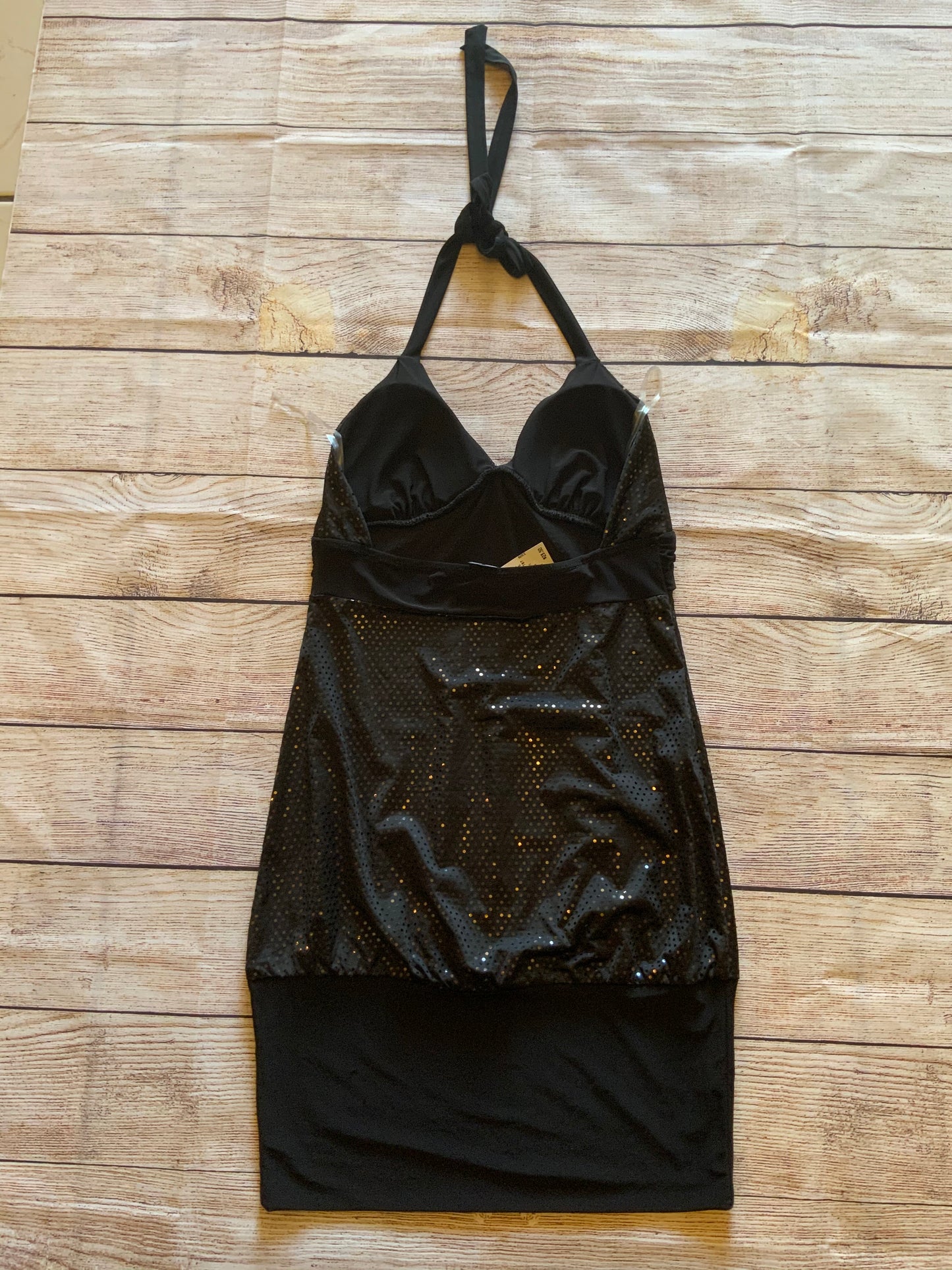 NWT Wet Seal Black And Sequence Halter Top
