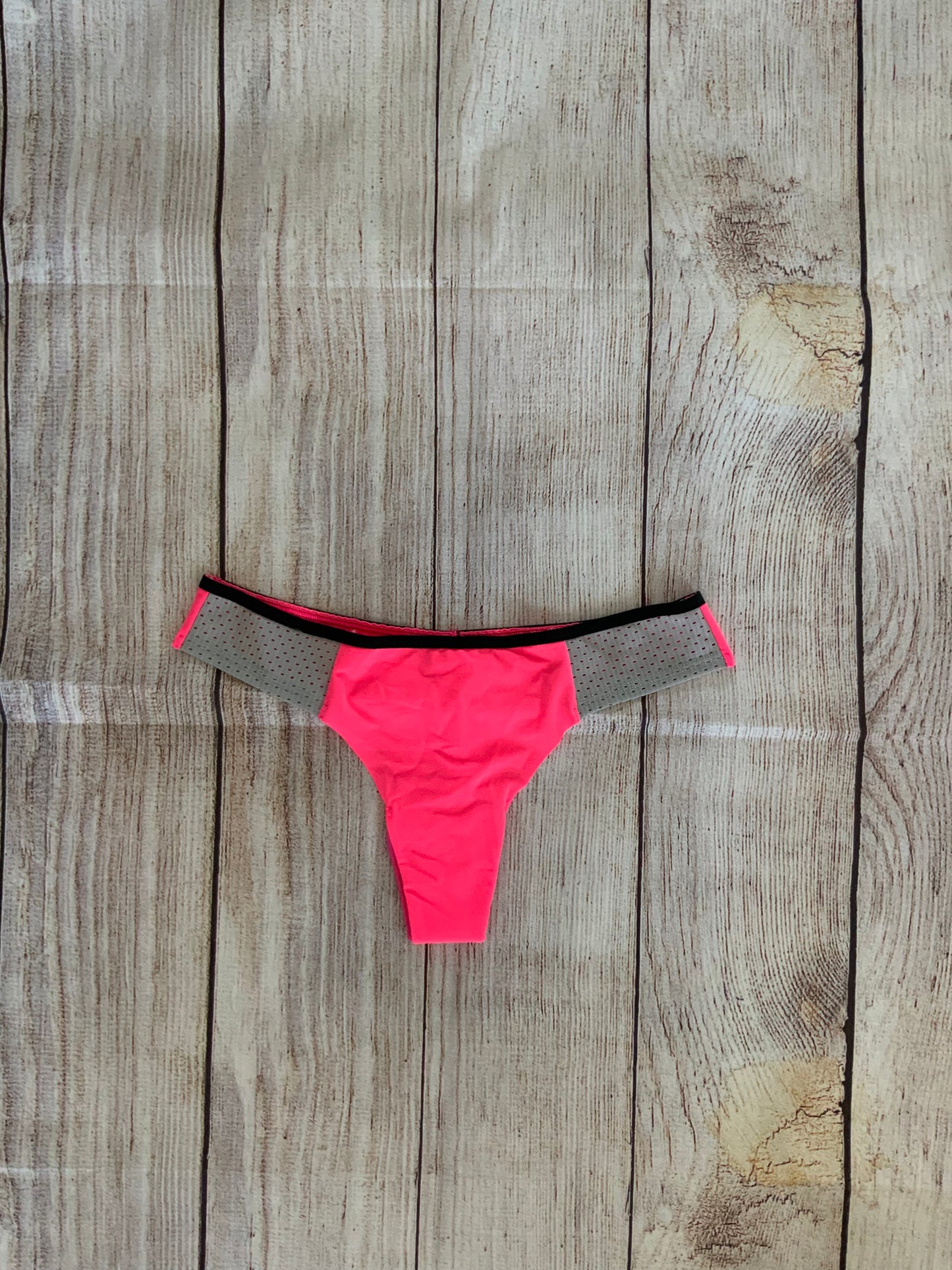 NWT Pink Victoria’s Secret Pink And Gray Thong