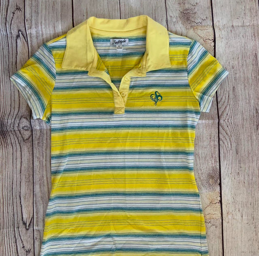 Southpole yellow and turquoise polo shirt